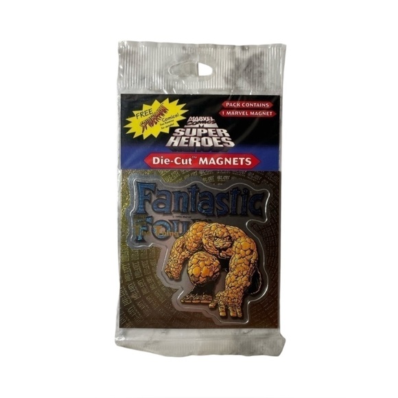 Vintage 1996 Marvel Comics Fantastic Four “The Thing” Die-Cut Magnet – Sealed - Picture 1 of 6